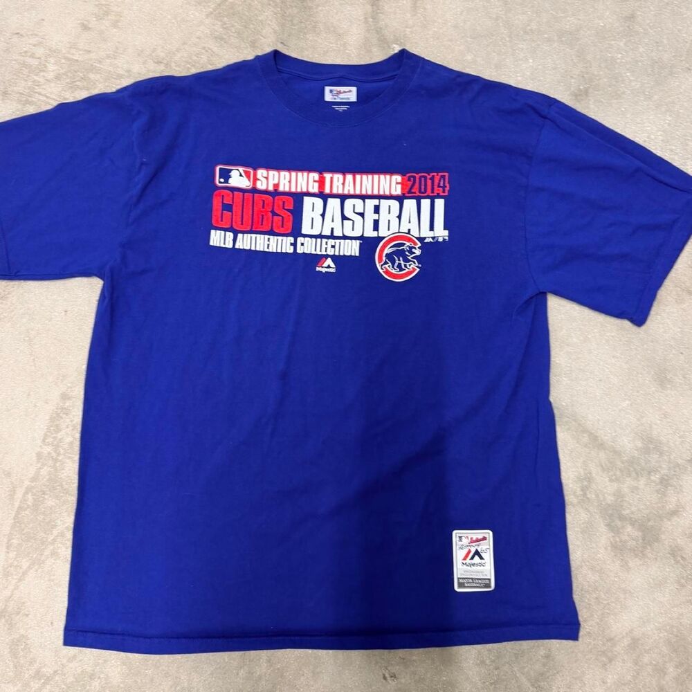 Majestic-athletic Men's Blue and Navy T-shirt